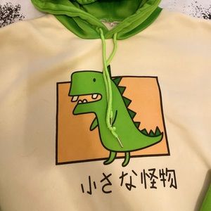 Hoodie with crocodile design for teens ..used only once.made by spandex /cotton